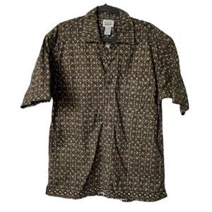 Vintage Cache Creek 90s Funky Grandpa Button Down Short Sleeve Shirt
